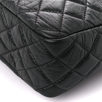 Chanel Aged Calfskin Quilted Large Reissue Camera Case Black 10 of 10