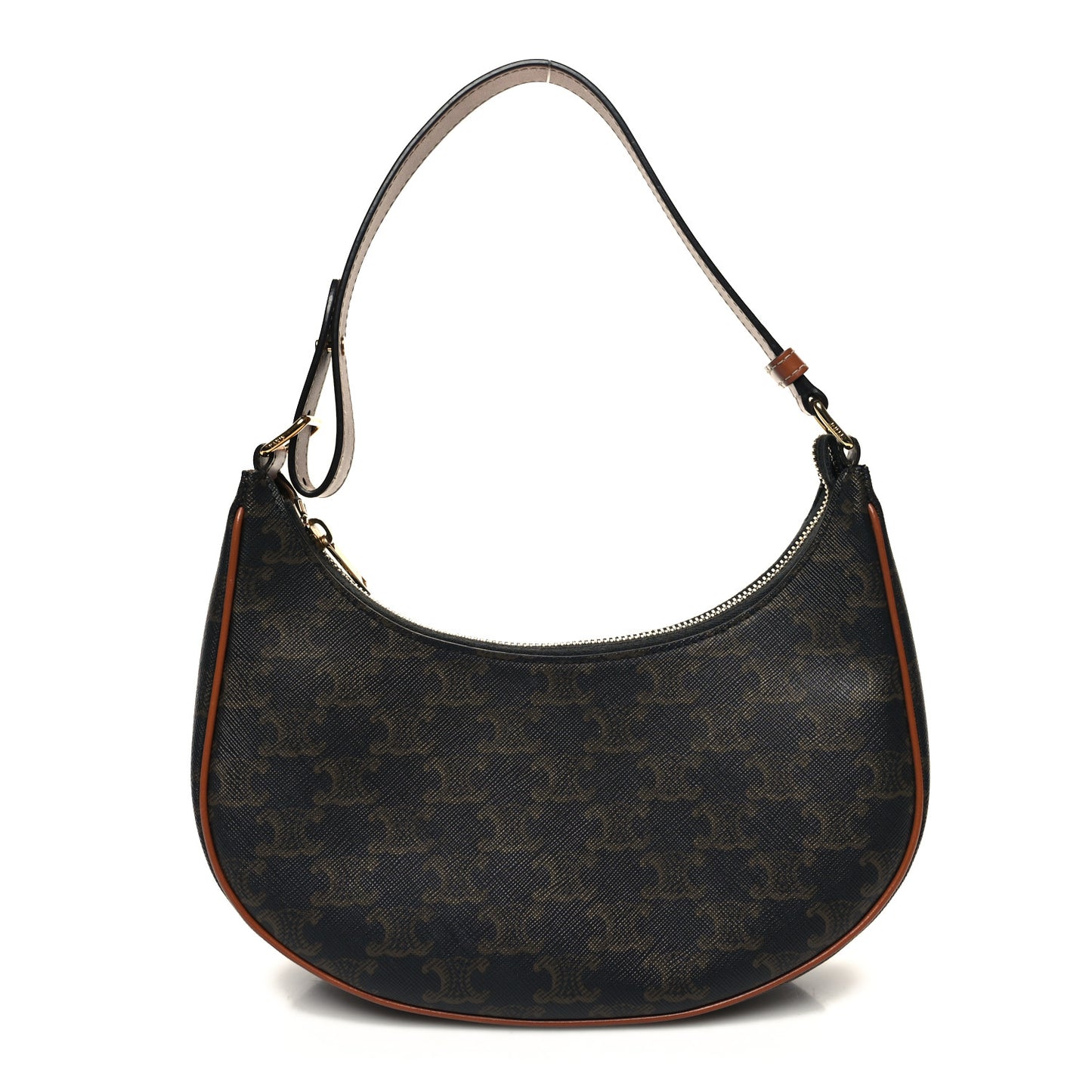 Triomphe Canvas Calfskin Ava Shoulder Bag Tan