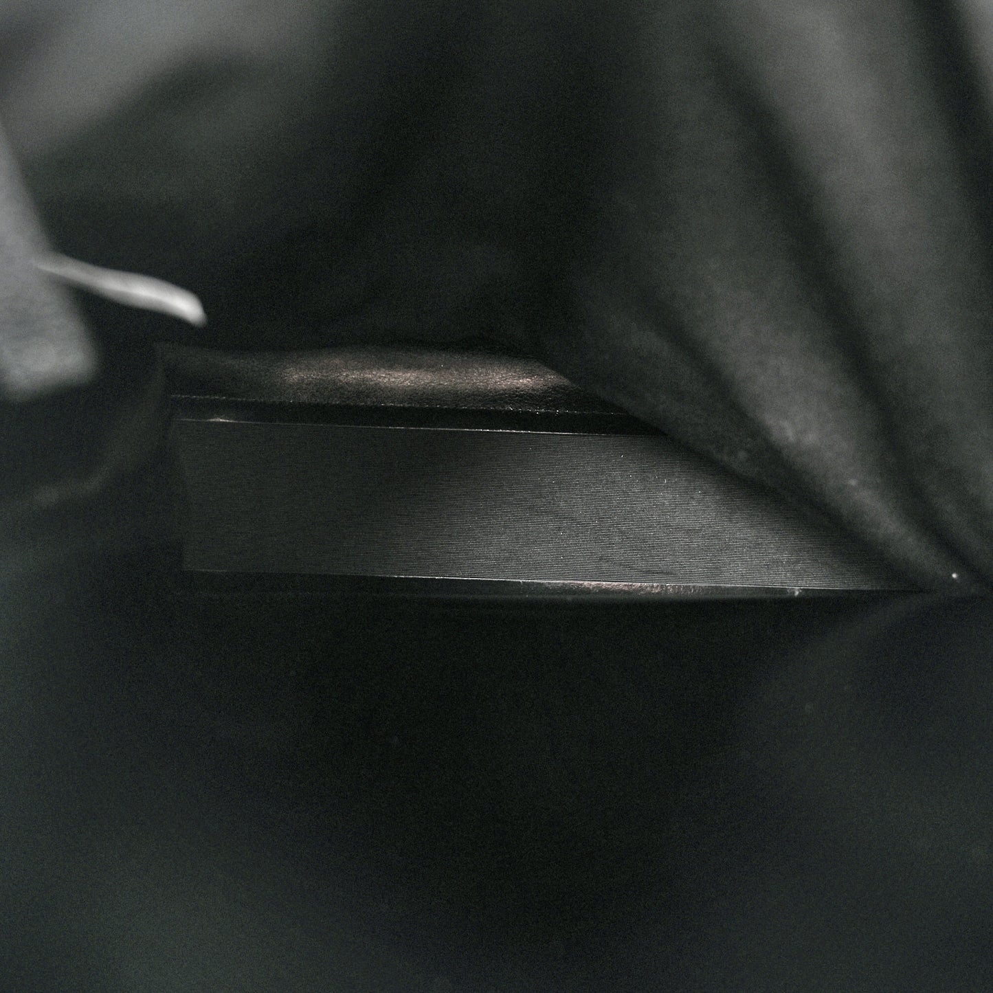 Grained Calfskin Grind Shopper Tote Black