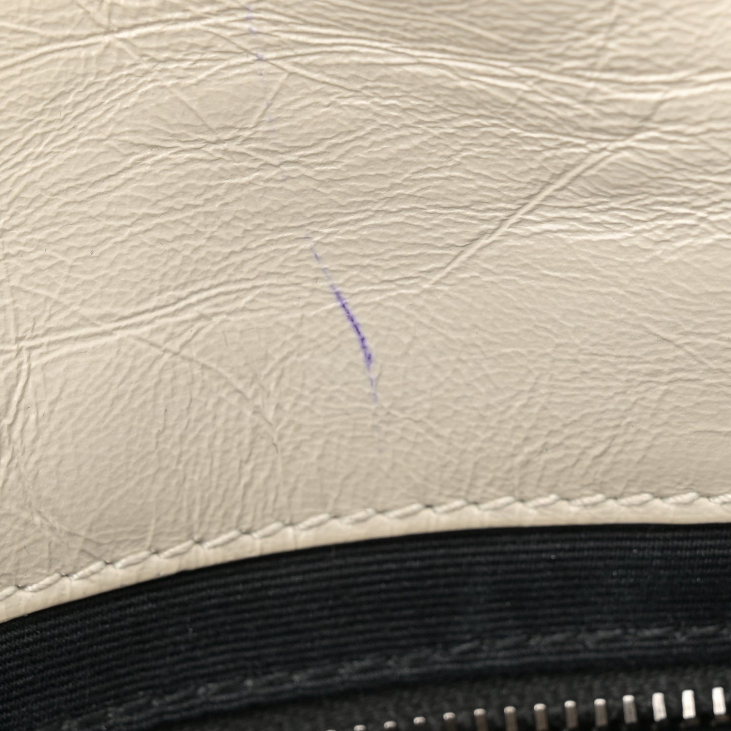 Crinkled Calfskin Matelasse Monogram Niki Chain Wallet Crema Soft