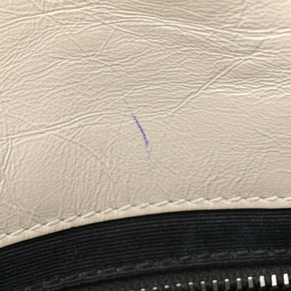 Saint Laurent Crinkled Calfskin Matelasse Monogram Niki Chain Wallet Crema Soft 12 of 15