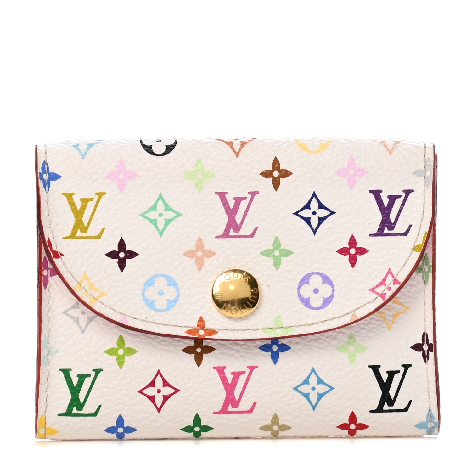 Louis Vuitton Monogram Multicolor Business Card Holder White Litchi 1 of 8