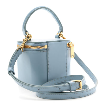Celine Smooth Calfskin Cuir Triomphe Mini Vanity Case California Blue 3 of 11
