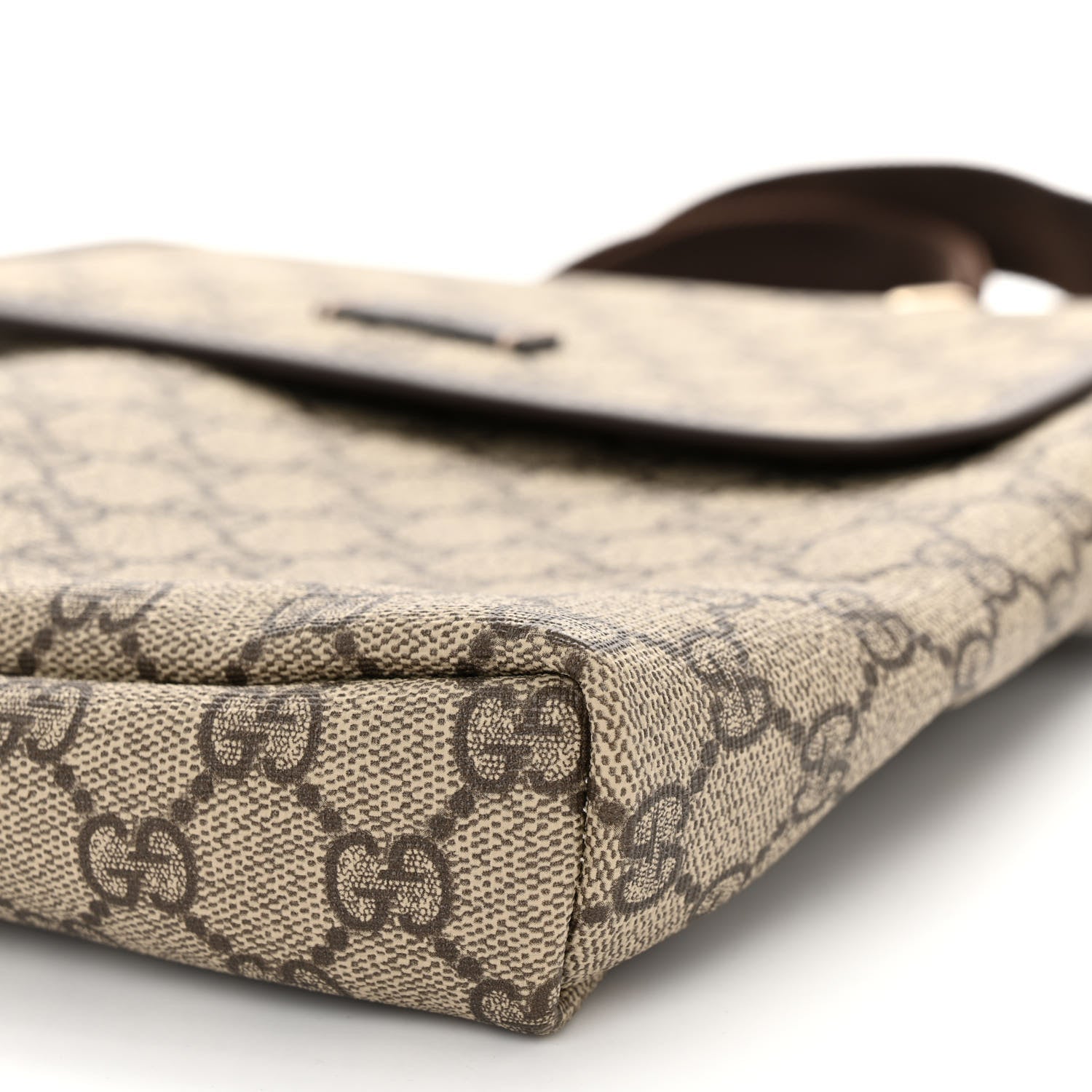 Gucci GG Plus Monogram Small Flap Messenger Bag Beige Dark Brown 10 of 10