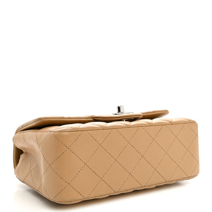 Chanel Lambskin Quilted Mini Rectangular Flap Beige 4 of 13
