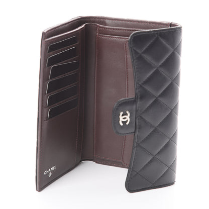 Chanel Lambskin Quilted Large Flap Wallet Black 4 of 6