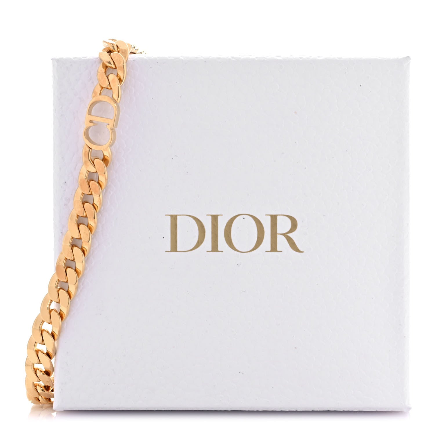 Christian Dior Metal CD Choker Necklace Gold 5 of 5