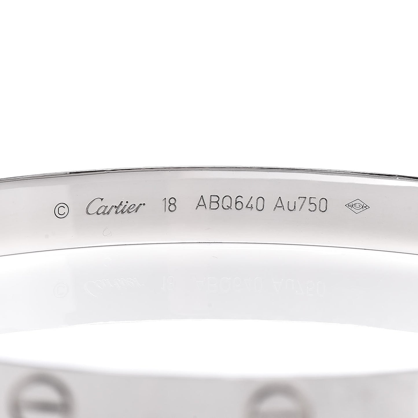 18K White Gold LOVE Bracelet 18