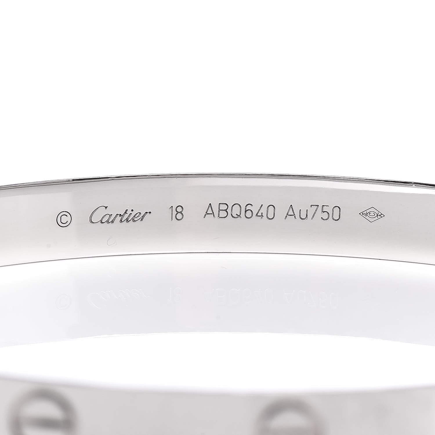 Cartier 18K White Gold LOVE Bracelet 18 4 of 5