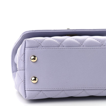 Chanel Caviar Quilted Extra Mini Coco Handle Flap Light Purple 8 of 9