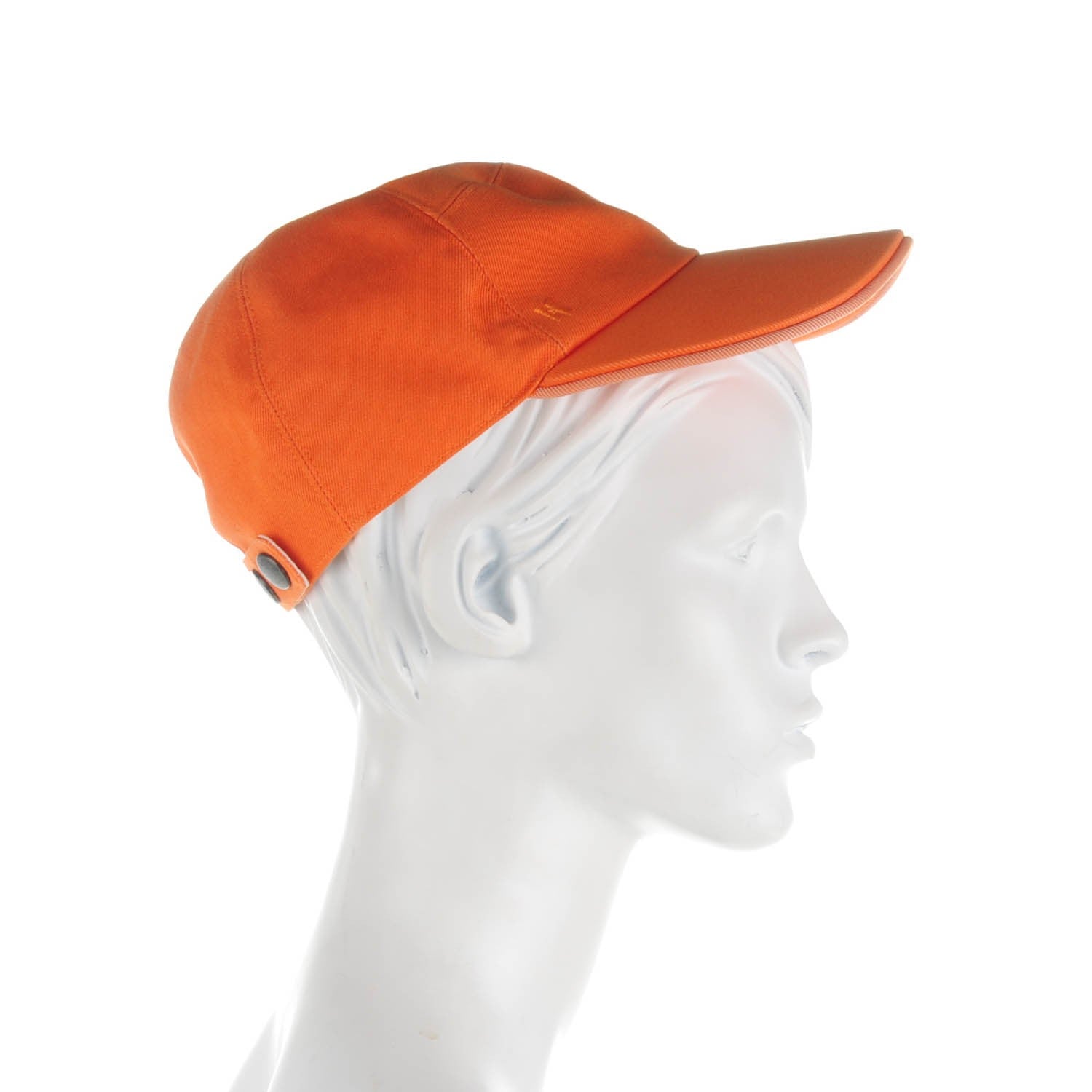 Hermes Cotton Silk Horse Riding Cap 57 Orange 2 of 7