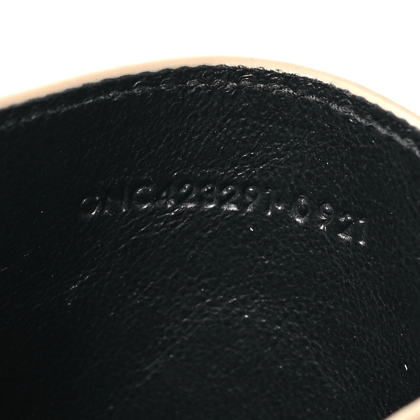 Grain De Poudre Matelasse Chevron Monogram Credit Card Case Dark Beige