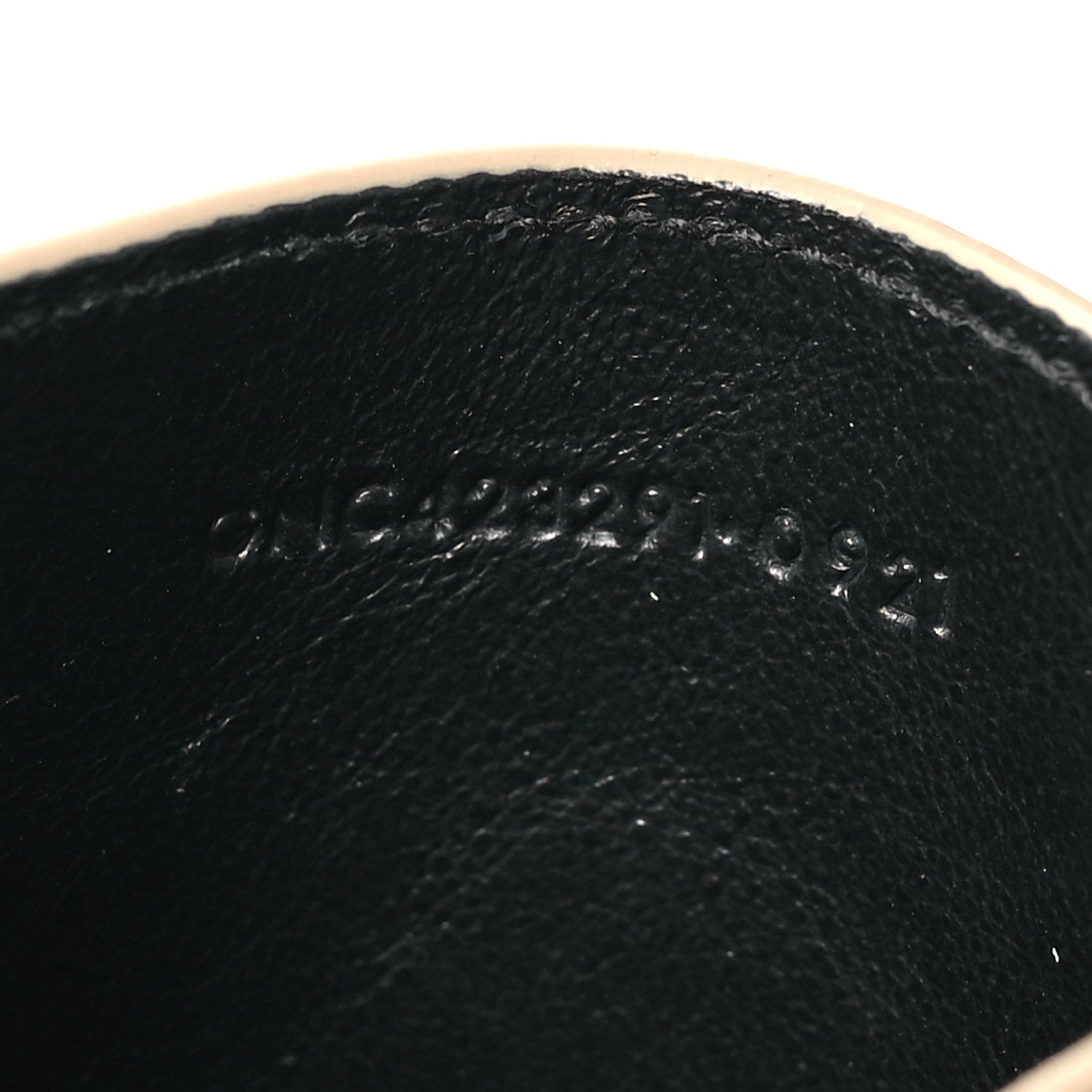 Saint Laurent Grain De Poudre Matelasse Chevron Monogram Credit Card Case Dark Beige 7 of 11