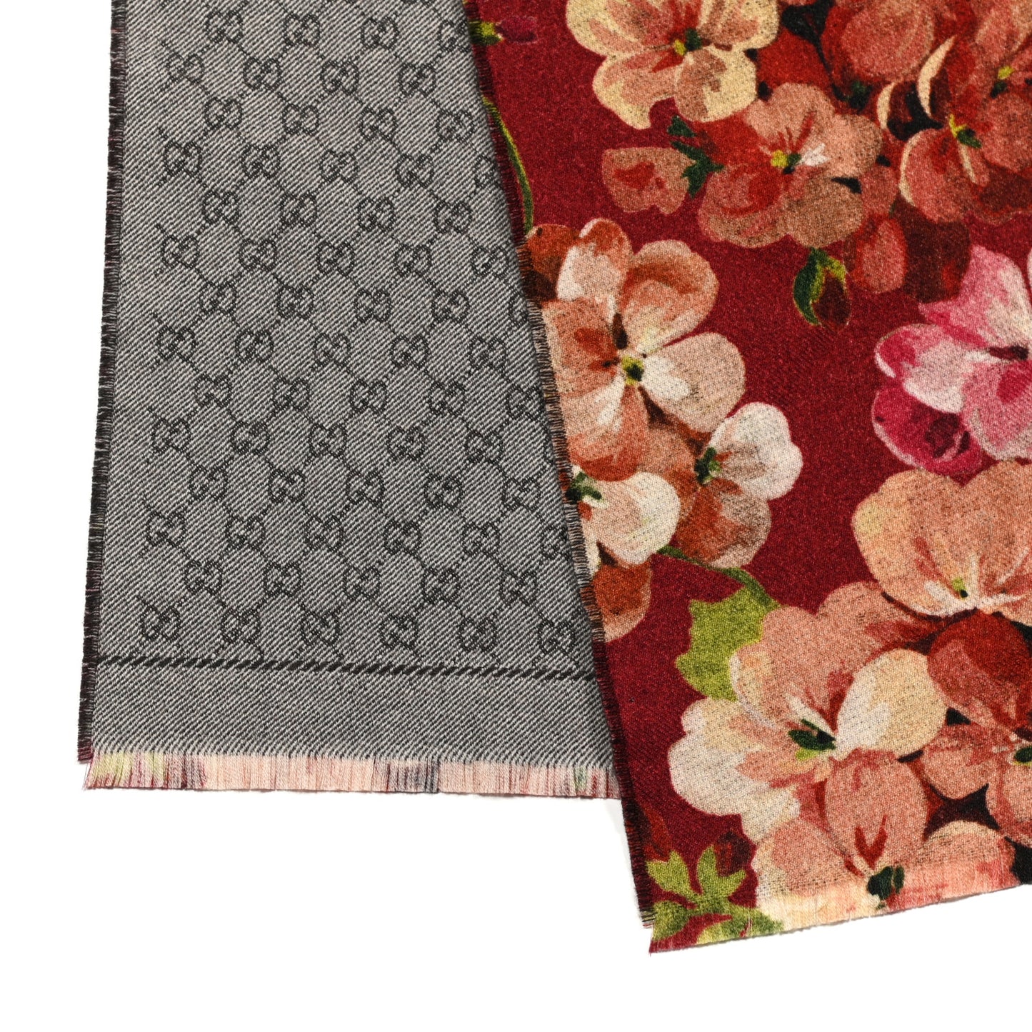 Wool GG Monogram Miniorophin Scarf Lacquer Pink