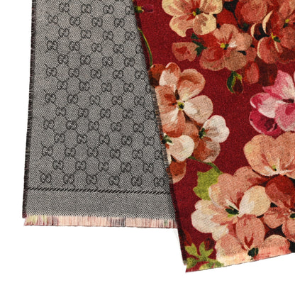 Gucci Wool GG Monogram Miniorophin Scarf Lacquer Pink 4 of 4