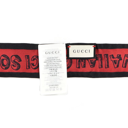 Gucci Silk Twill Haway Neck Bow Scarf Black 3 of 3