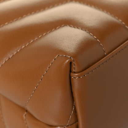 Saint Laurent Calfskin Y Quilted Monogram Small Loulou Chain Satchel Dark Natural 10 of 12