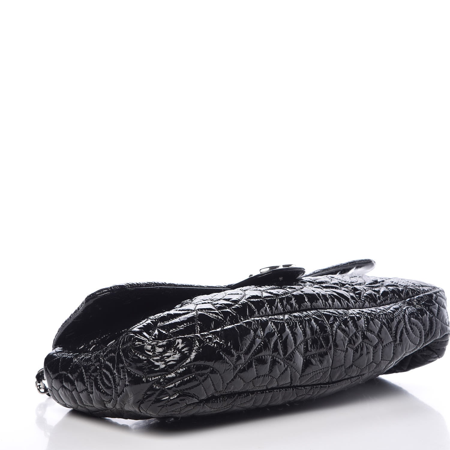 Chanel Vinyl Graphic Edge Flap Black 5 of 9