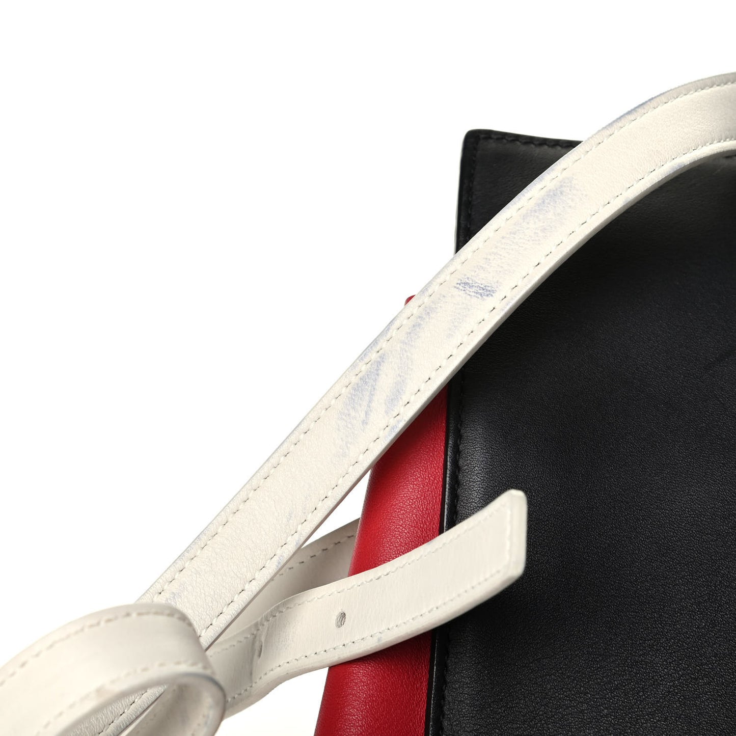 Calfskin Small Cabas Rive Gauche Bag Black Red Yellow White