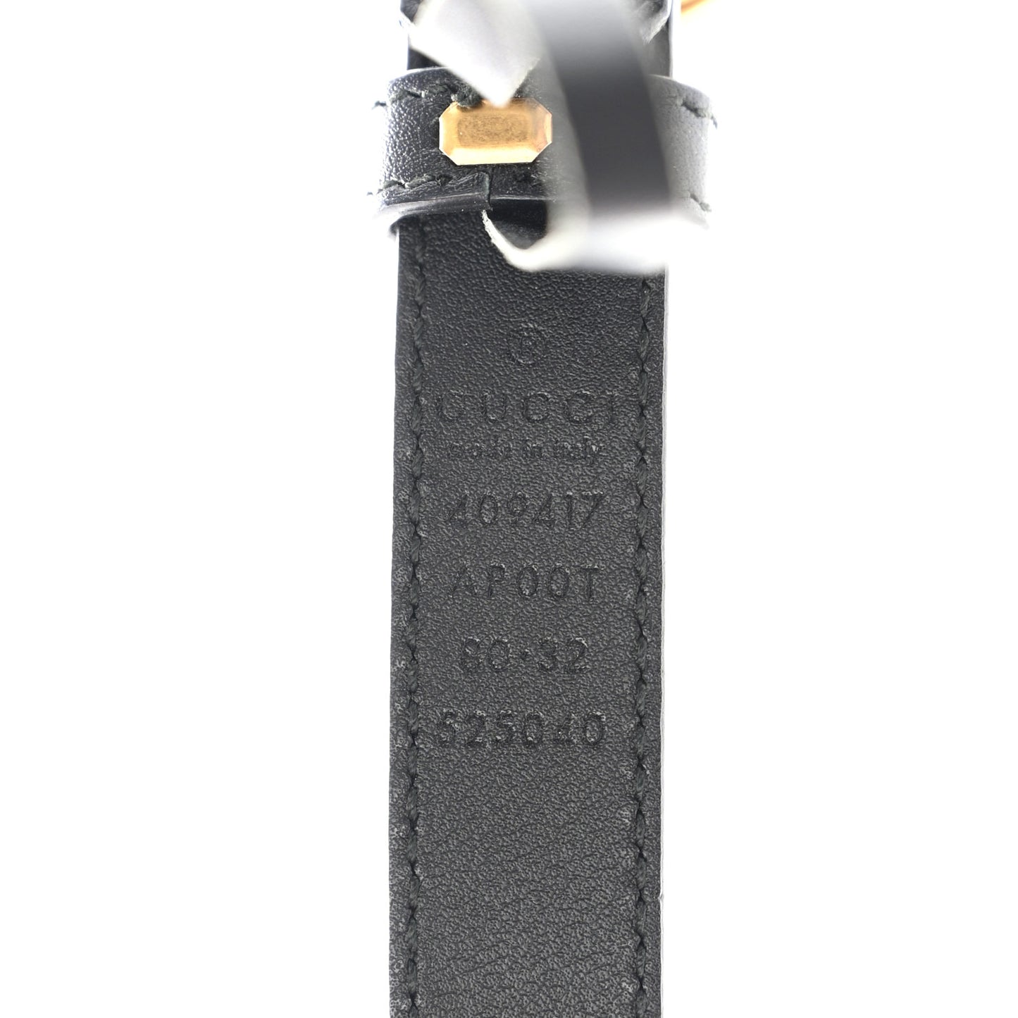 Calfskin Double G 20mm Belt 80 32 Black