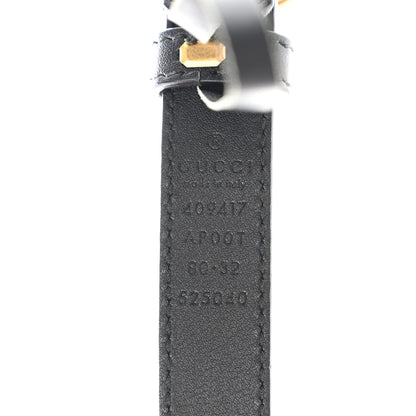 Gucci Calfskin Double G 20mm Belt 80 32 Black 3 of 5