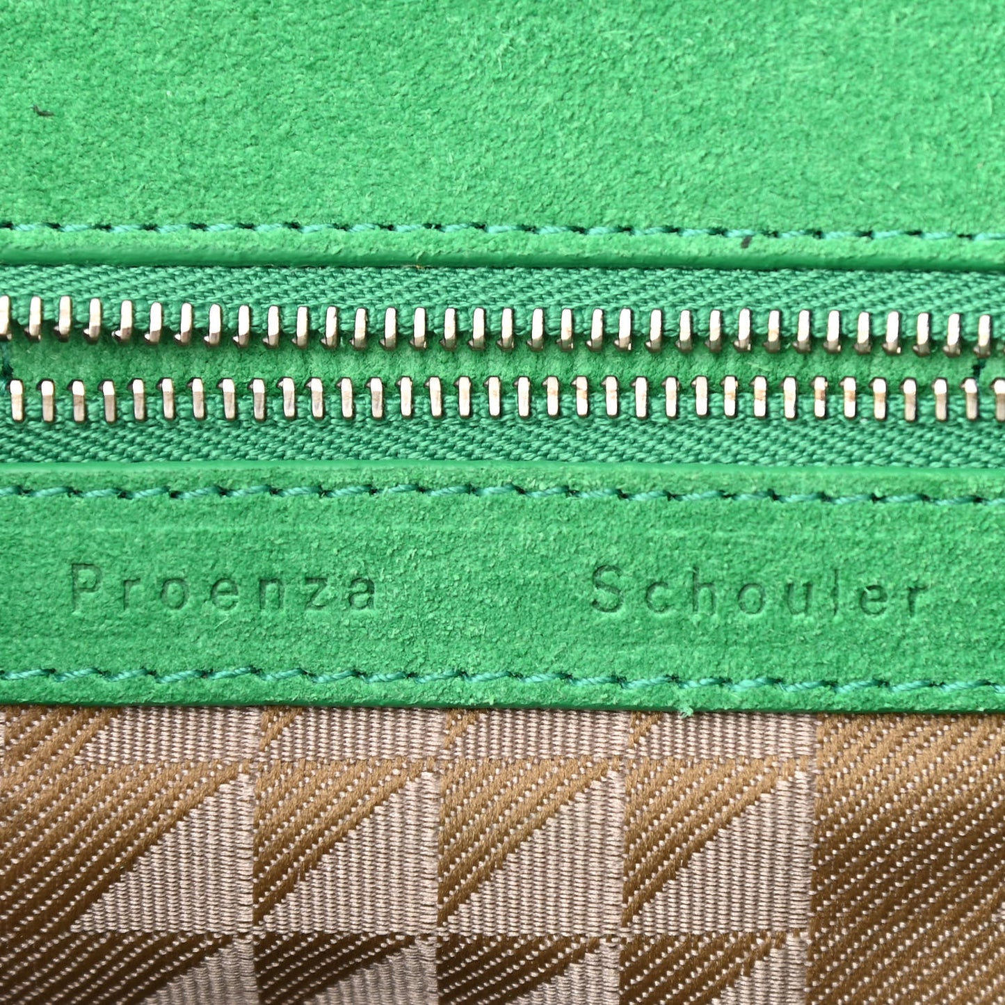 Suede Tiny PS1 Fringe Satchel Aloe