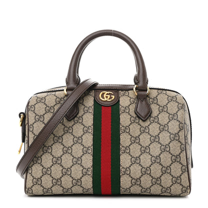 Gucci GG Supreme Monogram Web Small Ophidia Top Handle Bag Beige Ebony 1 of 10