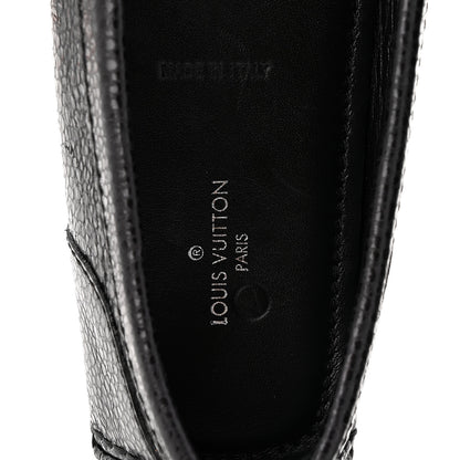 Louis Vuitton Grained Calfskin Close Up Flat Loafer 37 Black 8 of 10