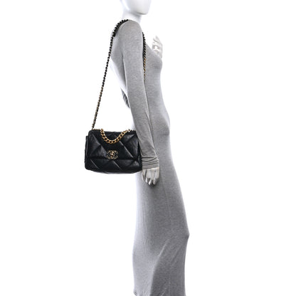 Chanel Lambskin Quilted Medium Chanel 19 Flap Black 2 of 11