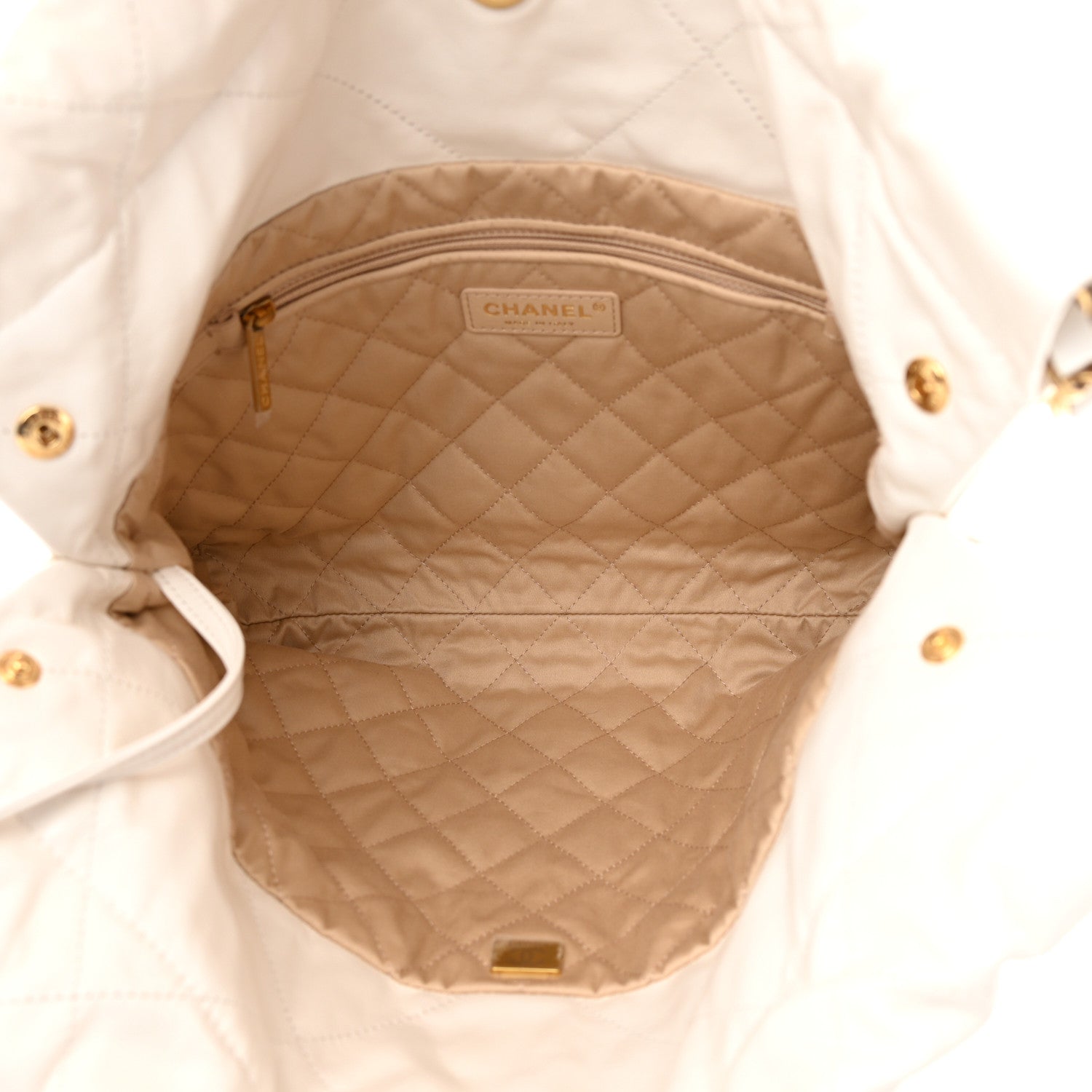 Chanel Shiny Calfskin Quilted Small Chanel 22 White 6 of 13