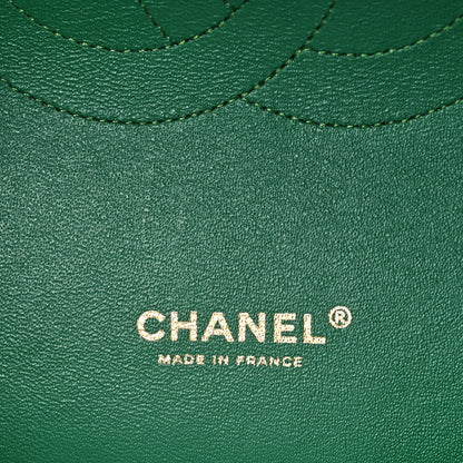 Chanel Lambskin Quilted Maxi Double Flap Green 6 of 10
