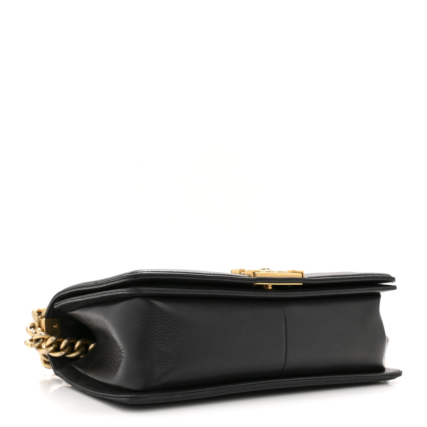 Lambskin Quilted Medium Boy Flap Black