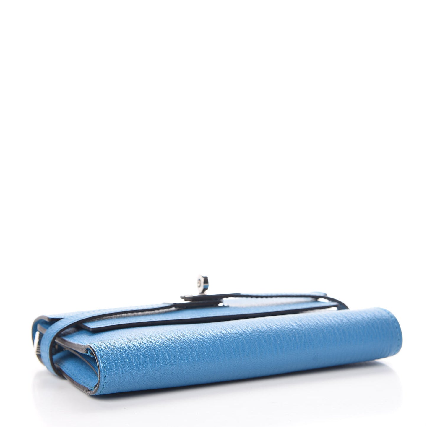 Chevre Mysore Medium Kelly Wallet Bleu Zanzibar