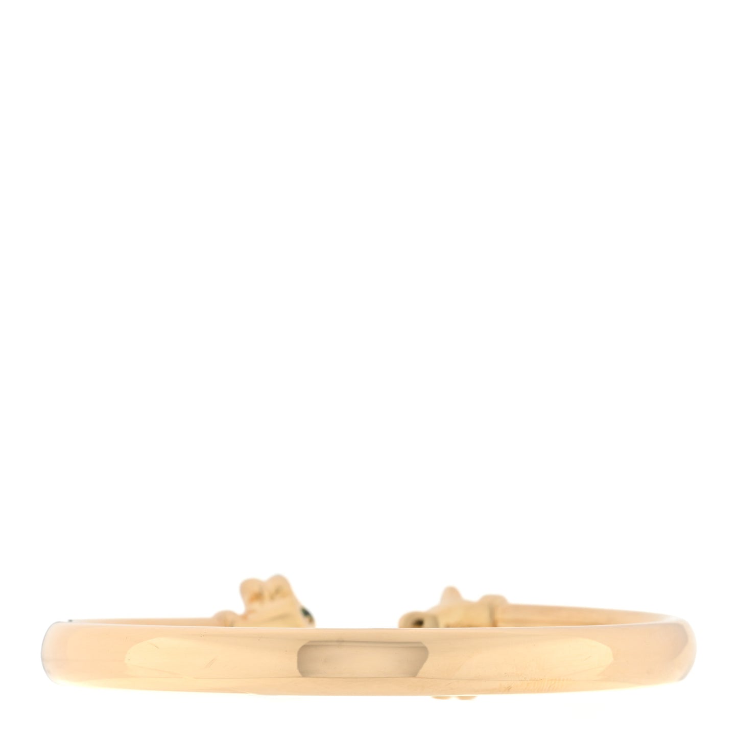 18K Yellow Gold Tsavorite Garnet Onyx Panthere De Cartier Cuff Bracelet 16
