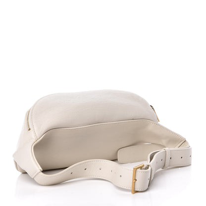 Saint Laurent Grain De Poudre Monogram Belt Bag Blanc Vintage 3 of 10
