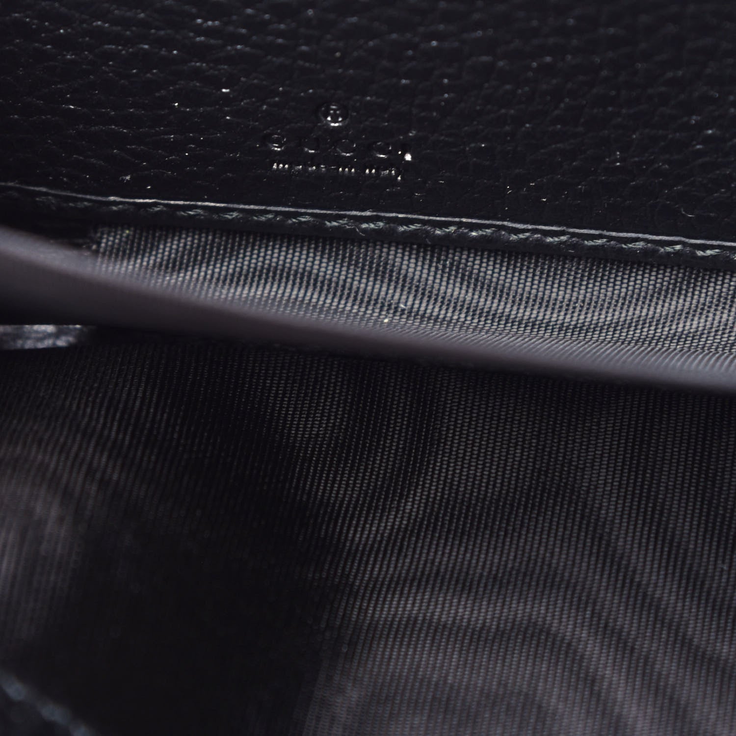 Gucci Dollar Calfskin GG Marmont Zip Around Wallet Black 6 of 7