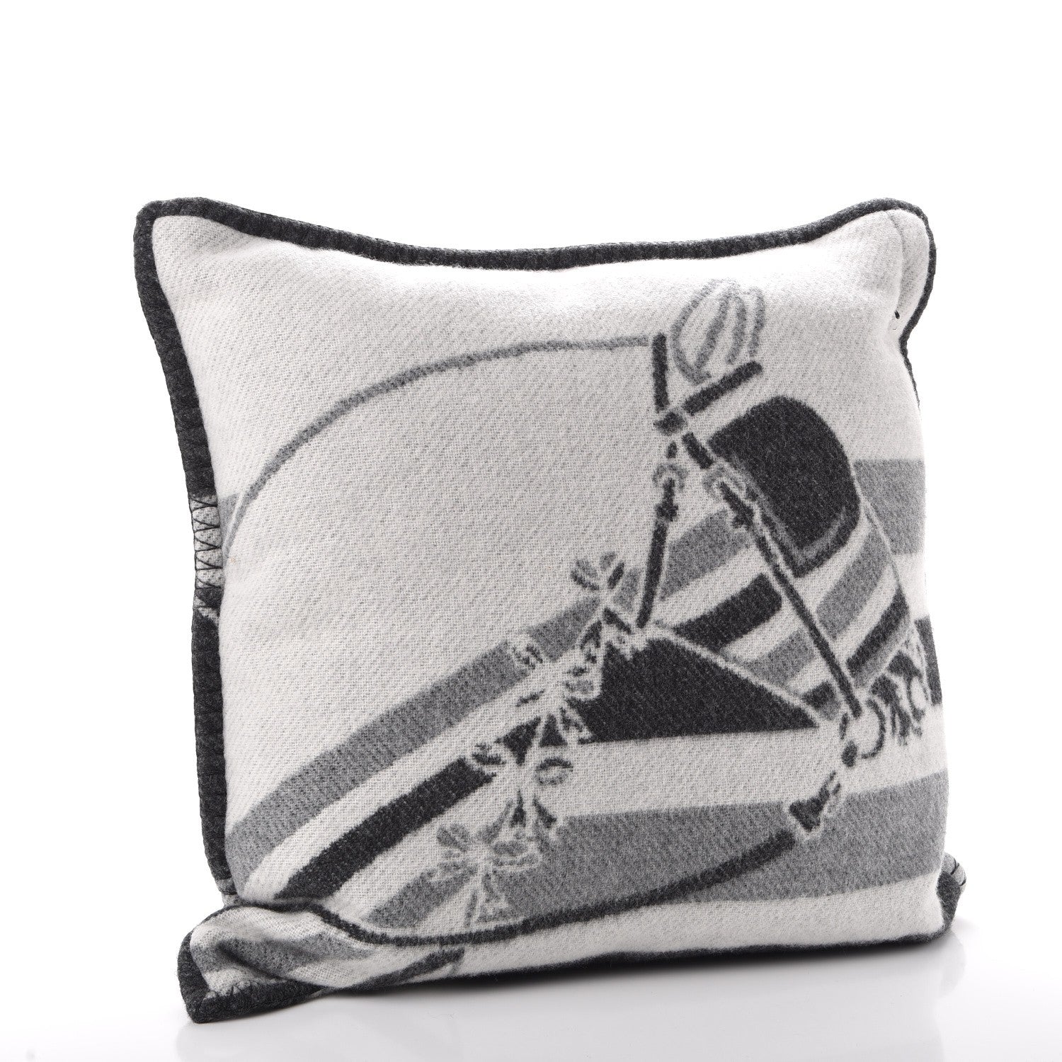 Hermes Wool Cashmere Couvertures Nouvelles Pillow Silex 3 of 6