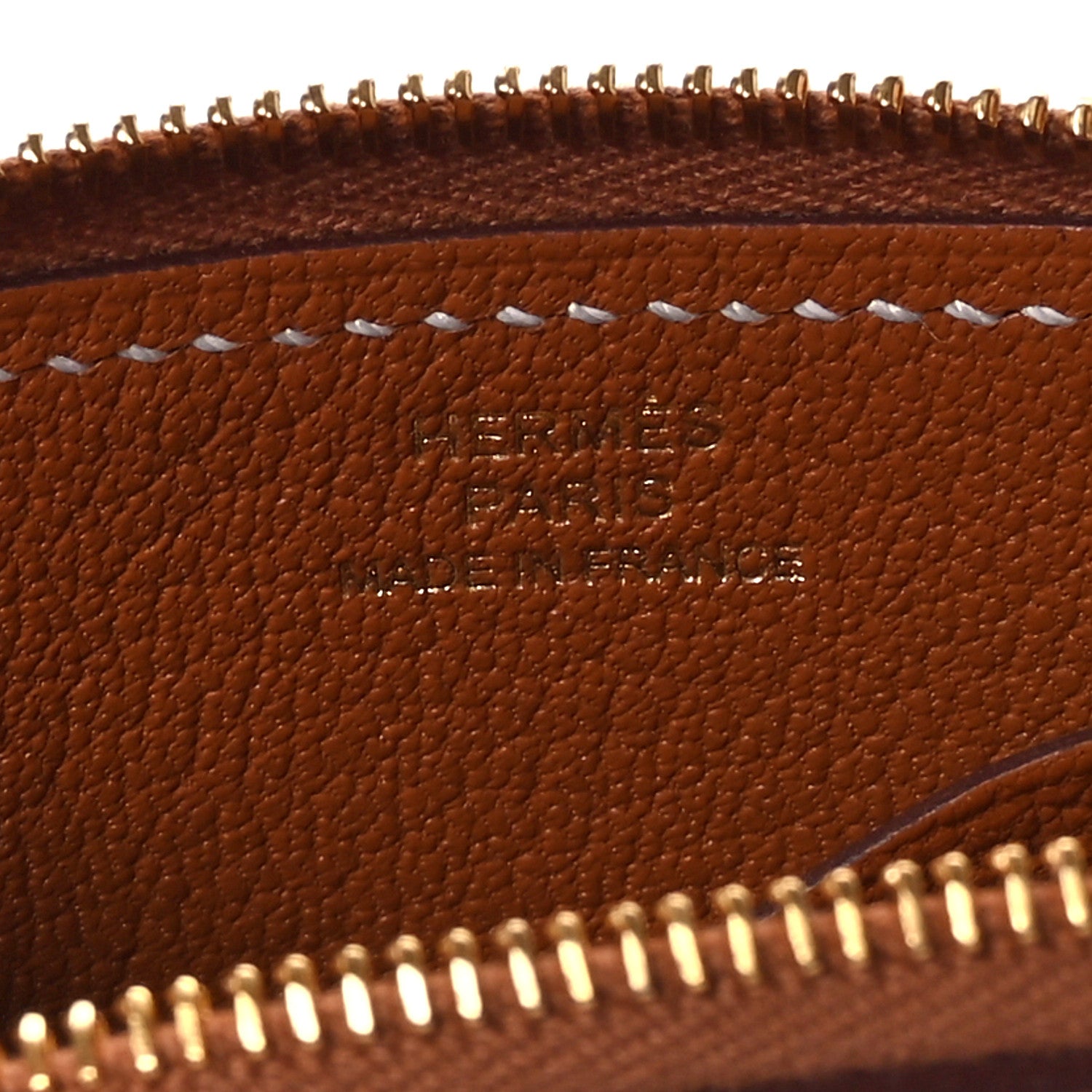 Hermes Evercolor Zipengo Chain D'Ancre Compact Cardholder Gold 6 of 8