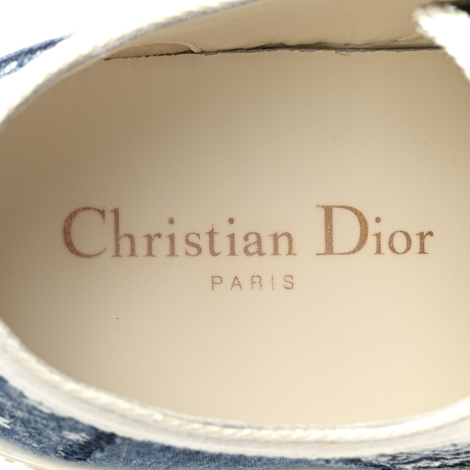 Christian Dior Denim Patchwork Walk'n Dior Low Top Sneakers 37 Blue 8 of 14