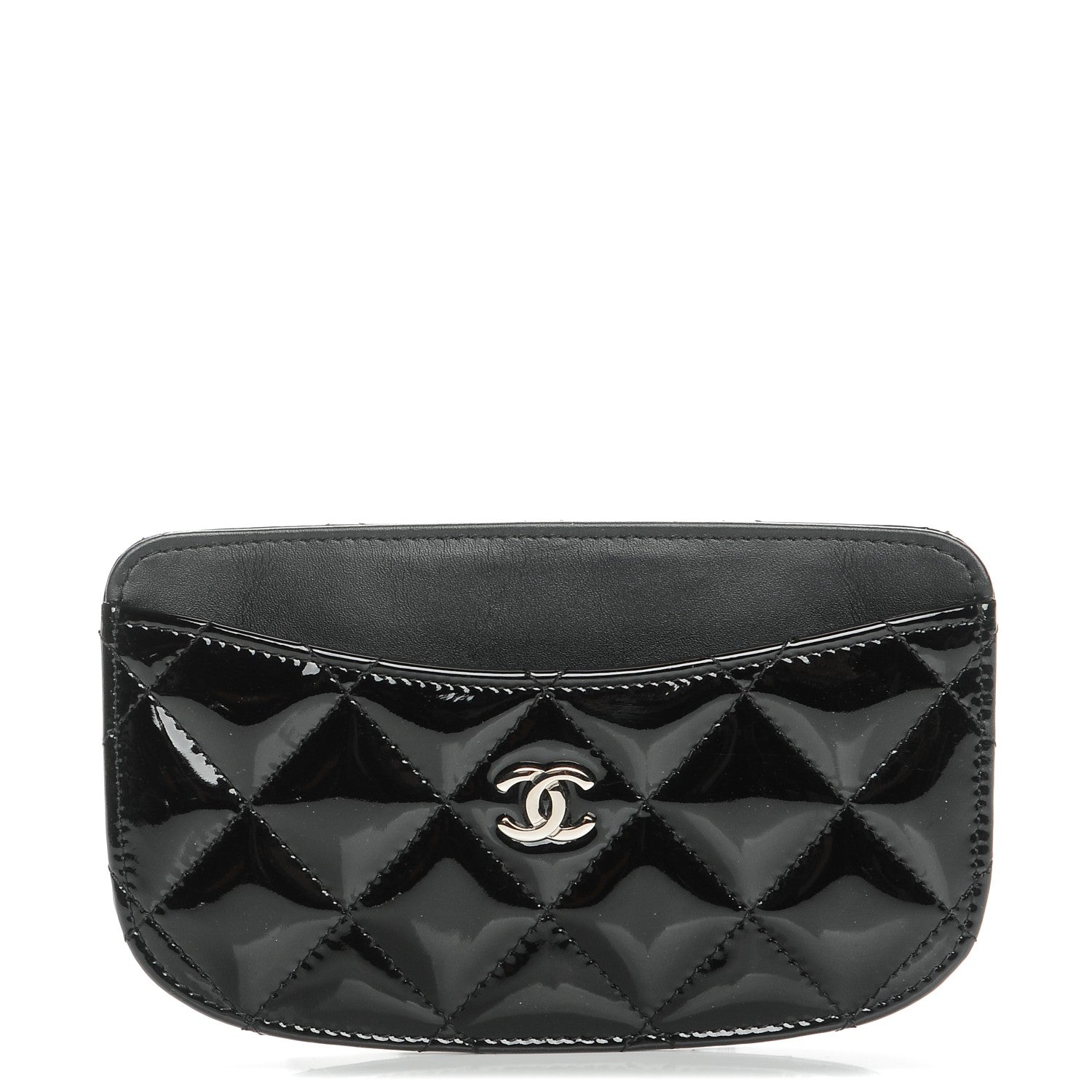 Chanel Patent Quilted Card Holder Black 1 of 8