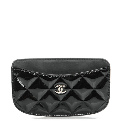 Chanel Patent Quilted Card Holder Black 1 of 8