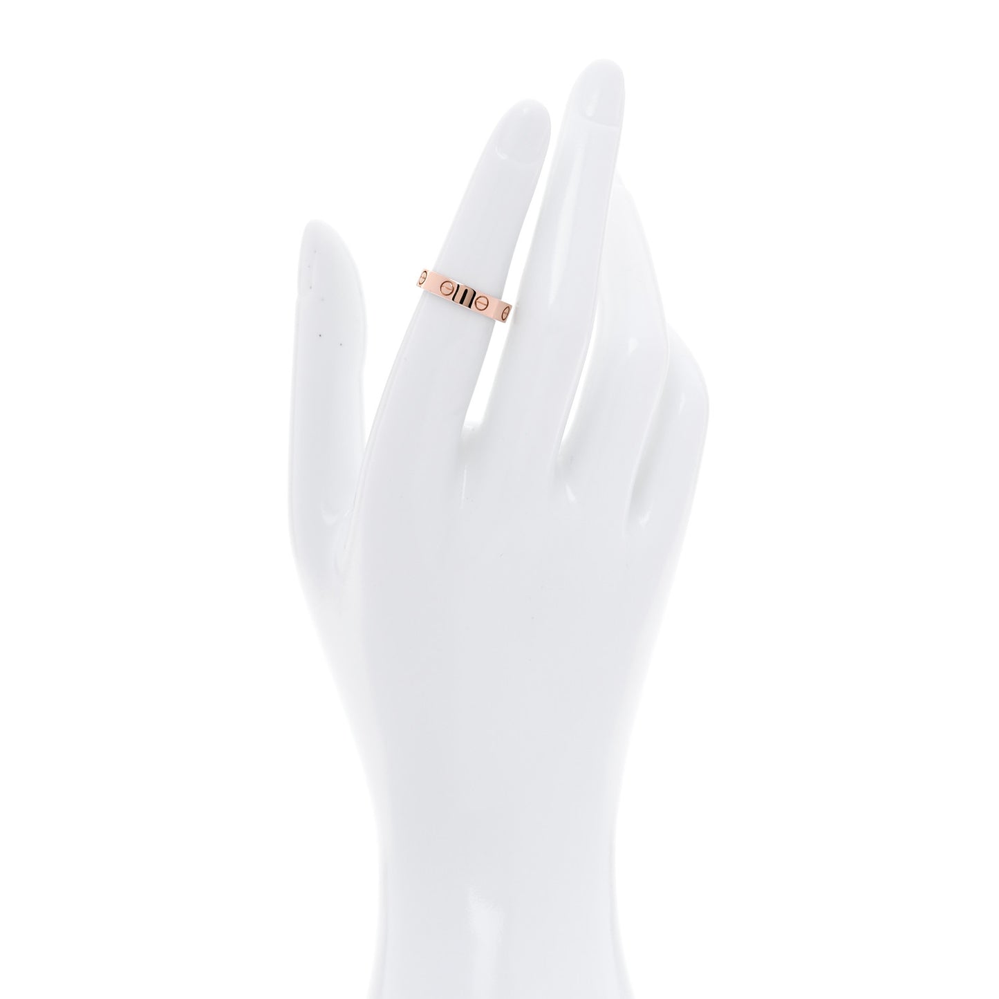 18K Pink Gold Diamond 4mm LOVE Wedding Band Ring 50 5.25