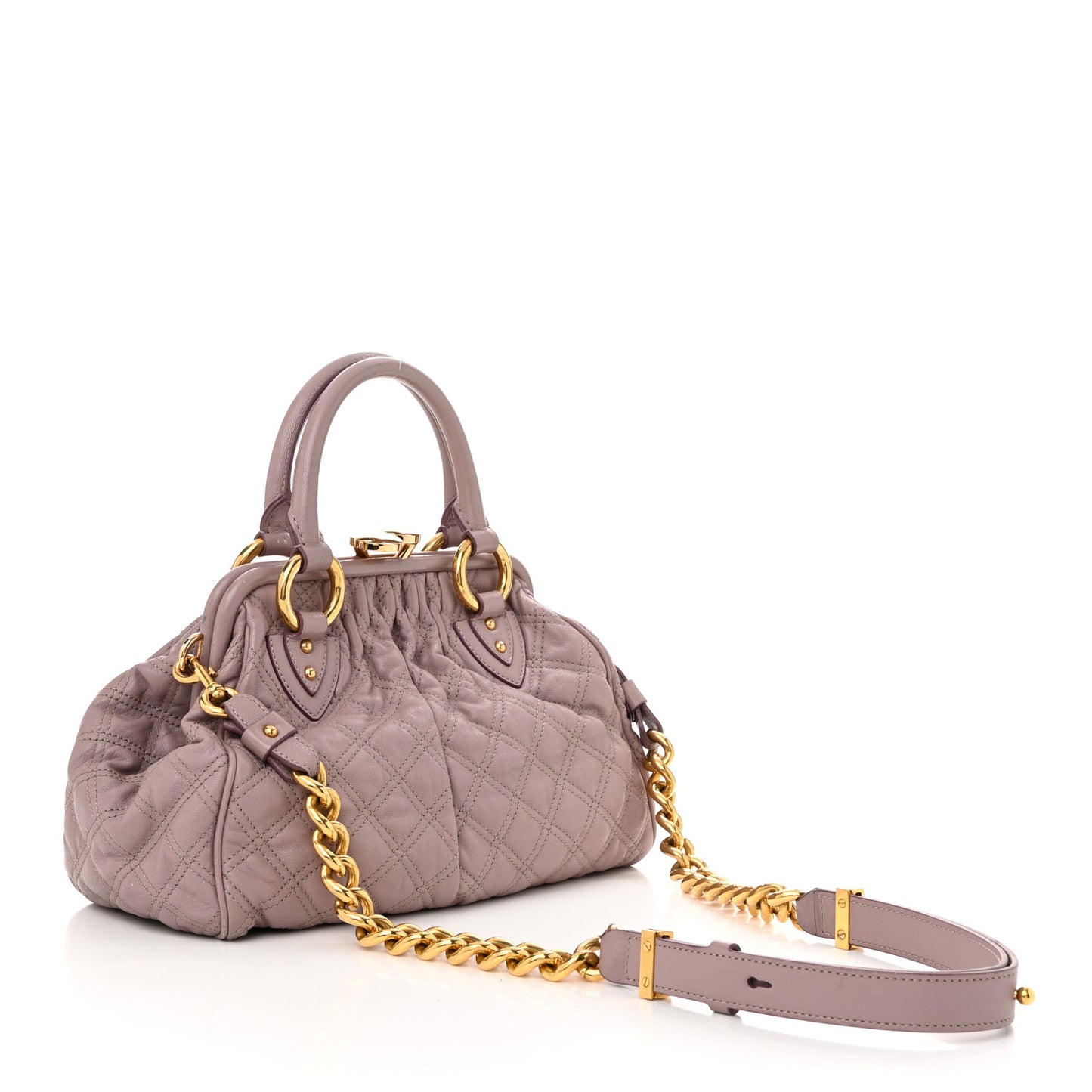Calfskin Quilted Stam Blush
