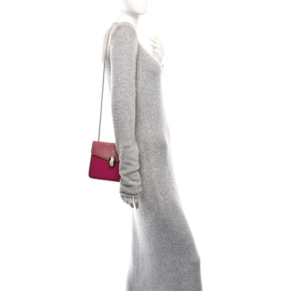 Bulgari Calfskin Galuchat Serpenti Forever Crossbody Bag Dark Pink 2 of 14
