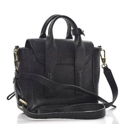 3.1 Phillip Lim 3.1 Textured Calfskin Mini Pashli Satchel Black 3 of 8