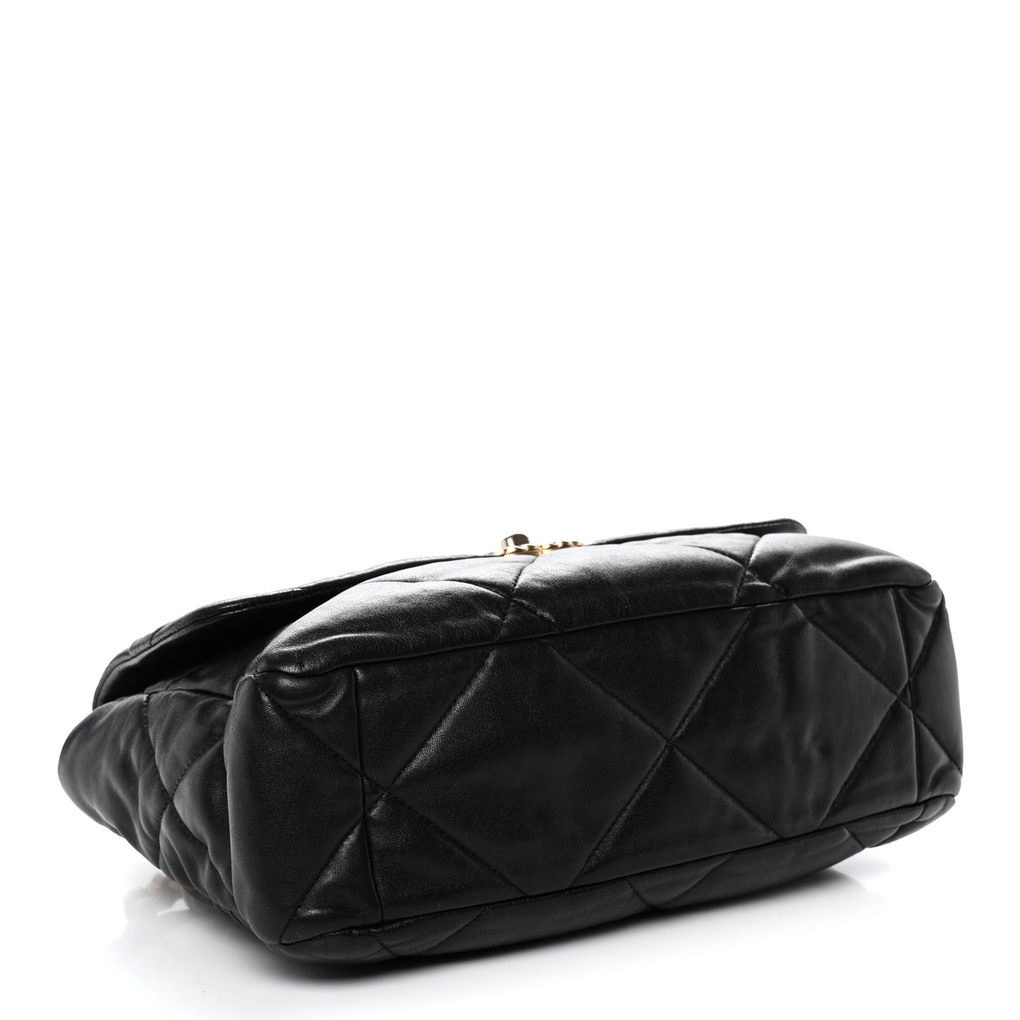 Goatskin Quilted Large Chanel 19 Flap Black