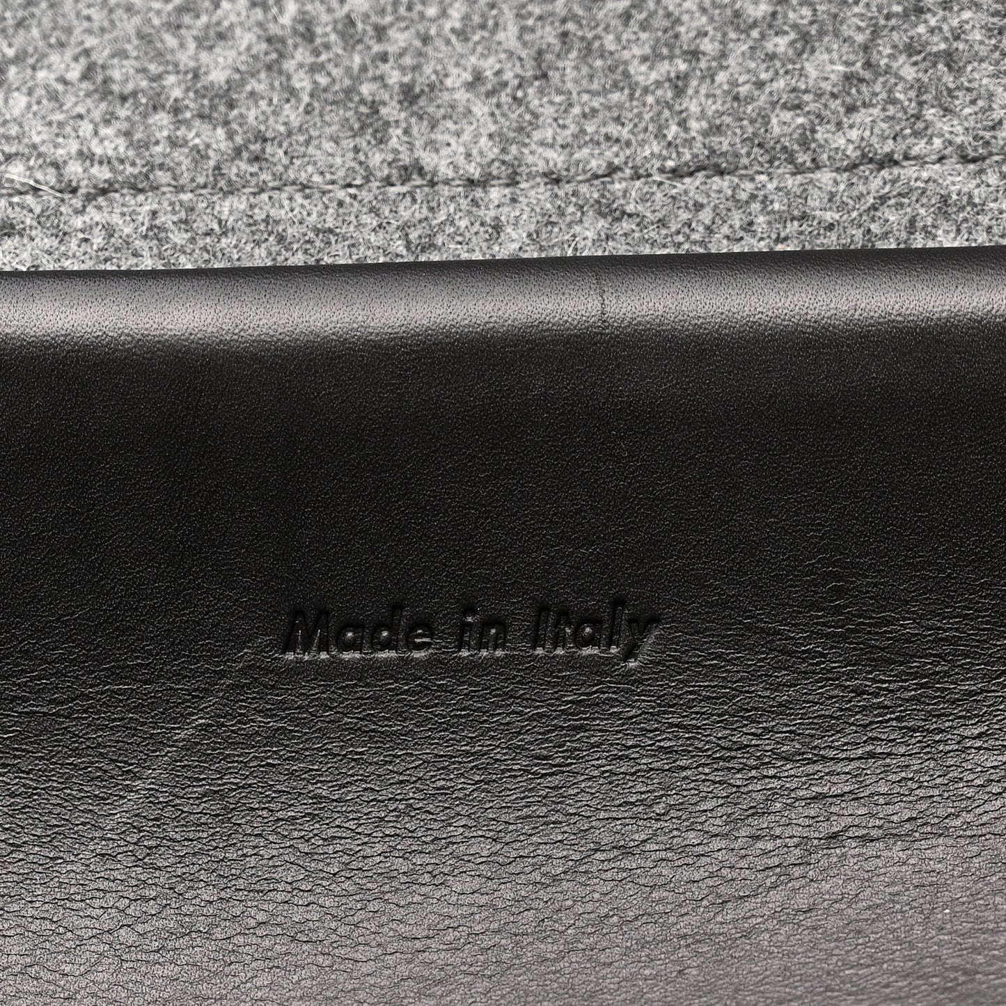 Felt Smooth Calfskin Mini Belt Bag Grey
