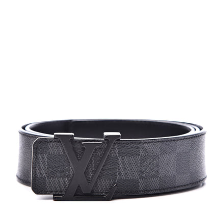 Louis Vuitton Damier Graphite LV Initiales Belt 100 40 1 of 6