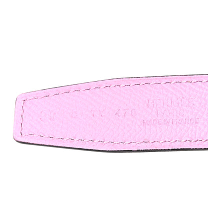 Hermes Epsom Swift 24mm Belt Strap 90 Rouge De Coeur Mauve Sylvestre 5 of 6