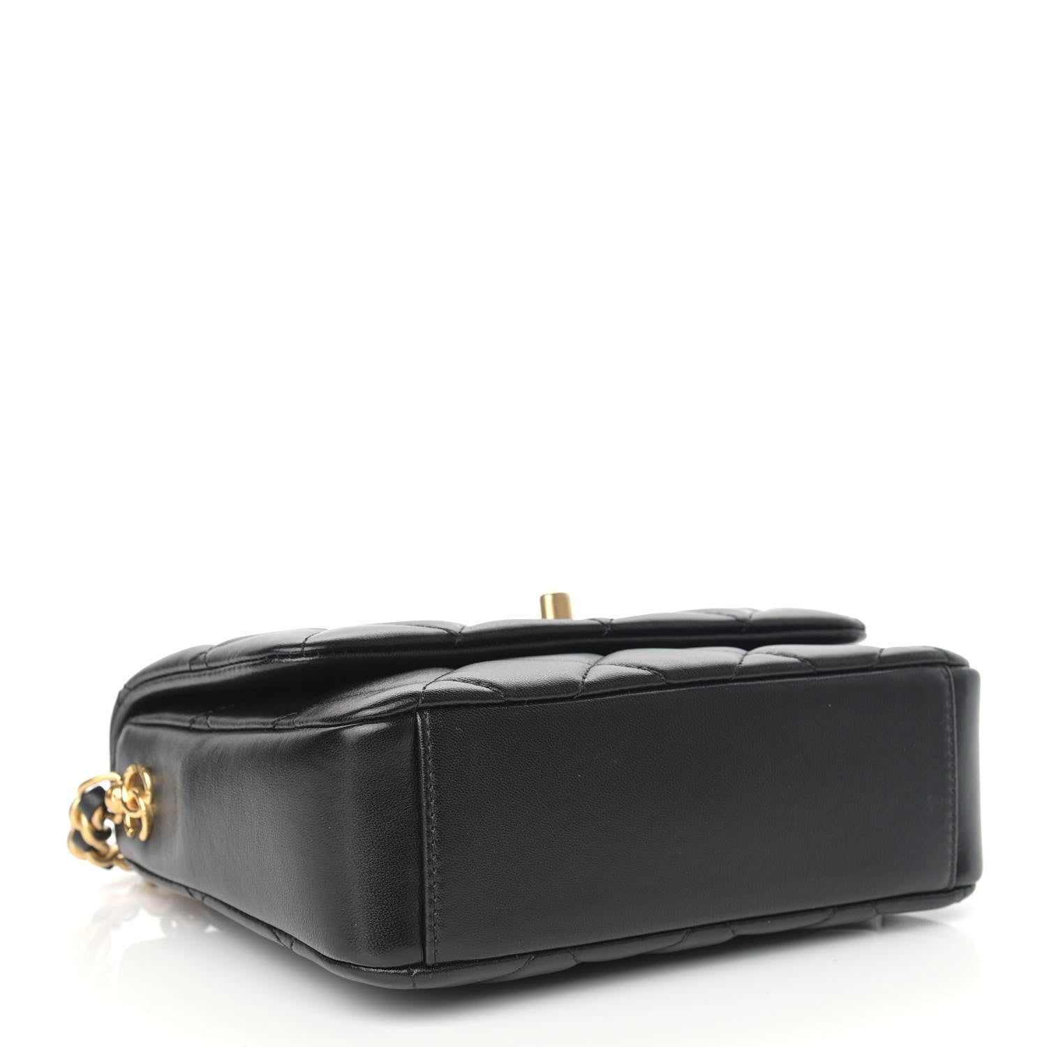 Chanel Lambskin Quilted Small Side Note Flap Black 4 of 9